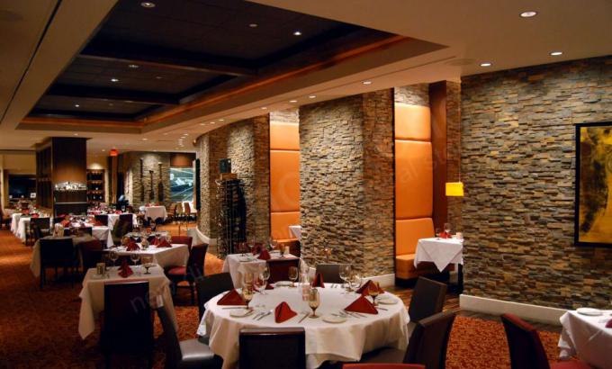 Natural Stacked Stone Veneer in a restaurant